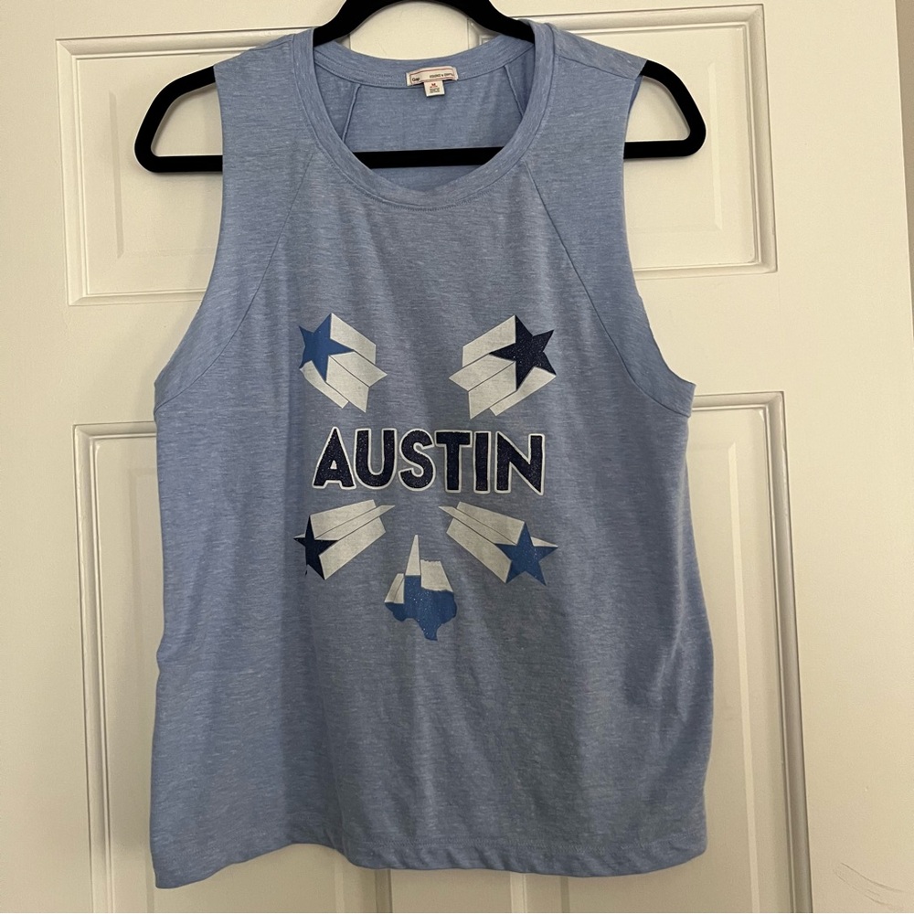 Gap Blue Austin Muscle Tank - Petite Medium - Excellent Preowned Condition EUC